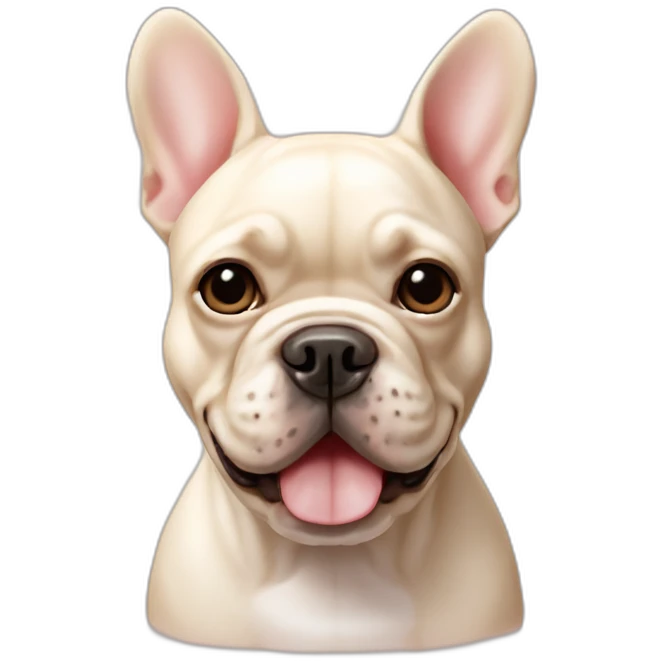 Cream French bulldog emoji