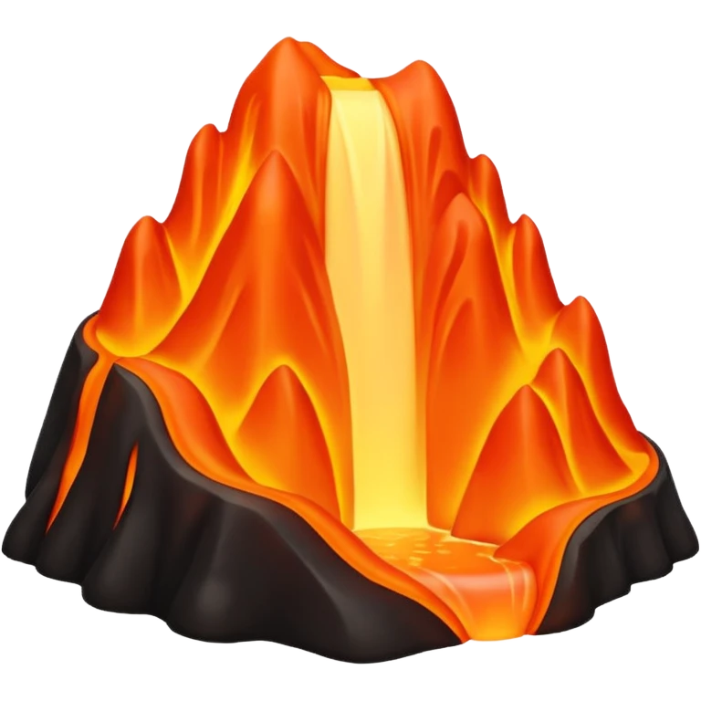 create an emoji of a little lava flow, no face just the lava, no volcano, something like a stain emoji