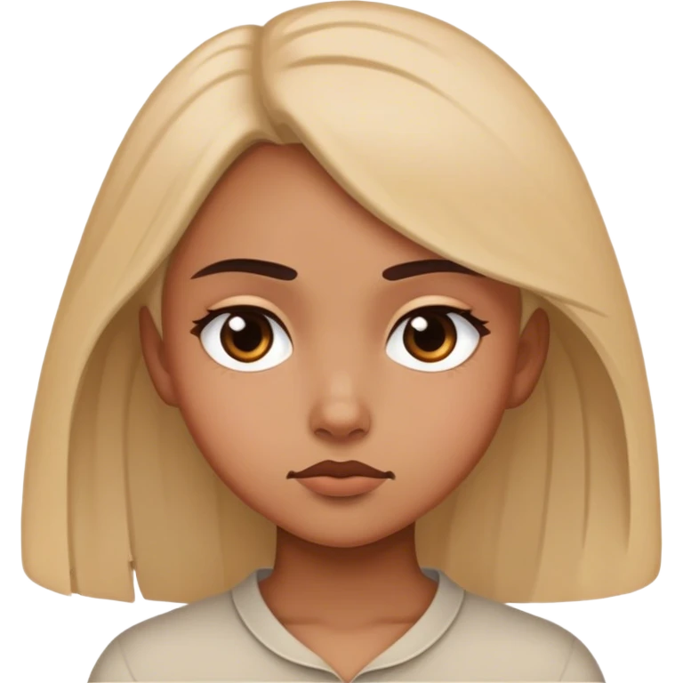 A girl side eyeing someone  emoji