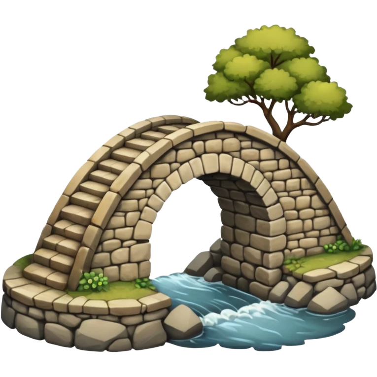 a rustic stone bridge emoji