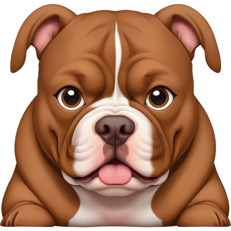 American bully xxl marron oreille coupée  emoji