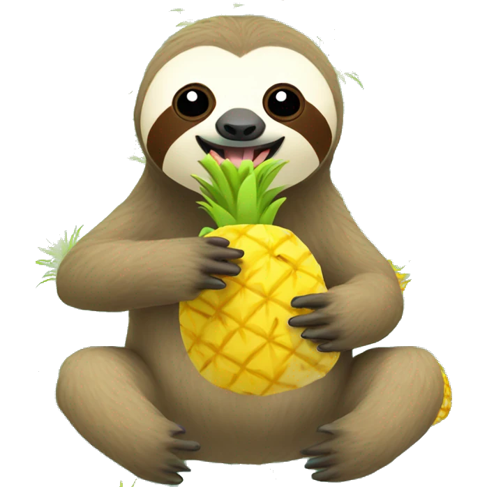 Sloth eating a pineapple  emoji