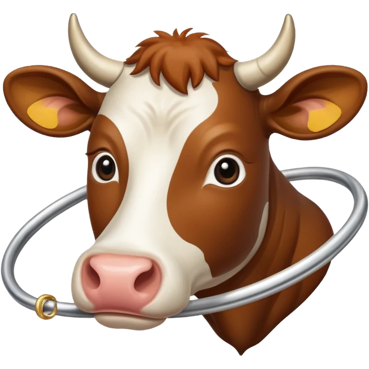  A cow that is mixed with Saturn La vacca
 emoji