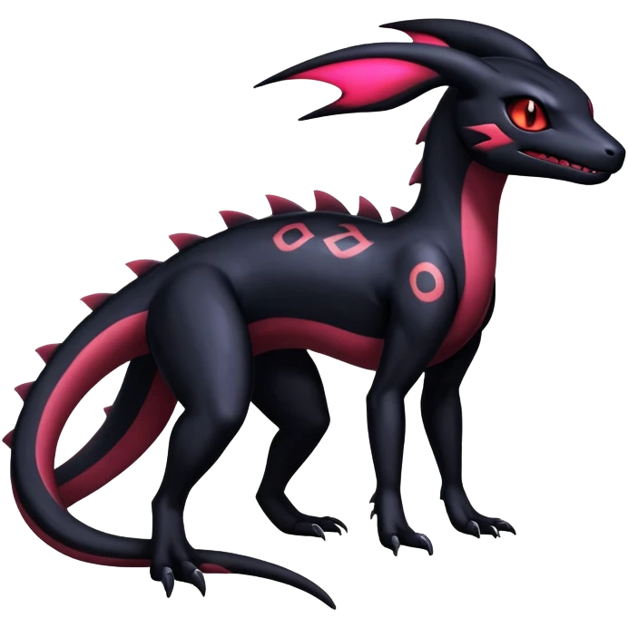 Salazzle-Salandit-Umbreon-Fakémon-hybrid-creature (full body)  emoji