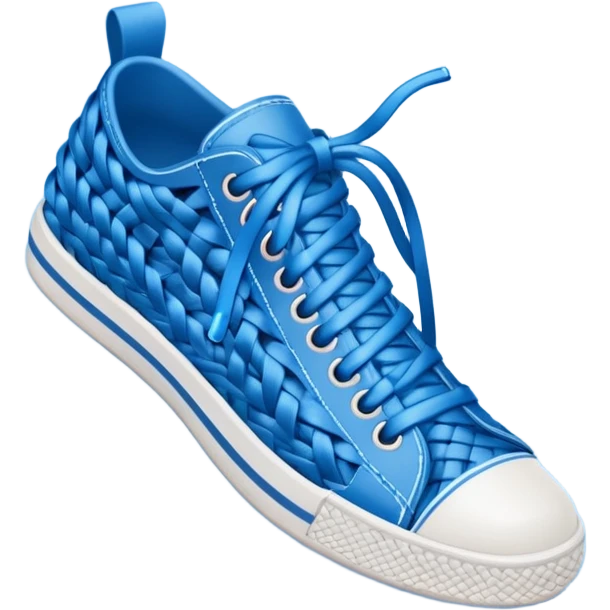 make an emoji of blue shoe laces only- they should be long and stringy emoji