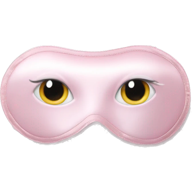 Pale pink satin eye mask emoji