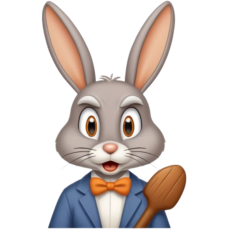 Bugs bunny annoys during duck season and panics during duck season when is it finally rabbit season emoji