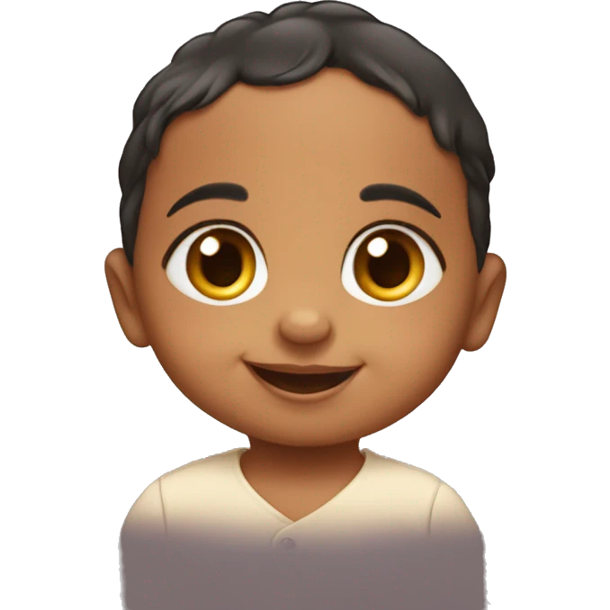 3 month old female indian baby, smiling and happy emoji