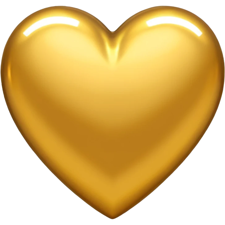 coração dourado emoji