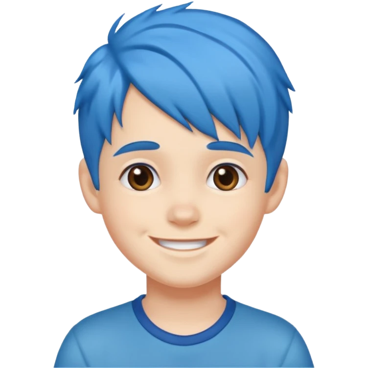 blue haired kid emoji