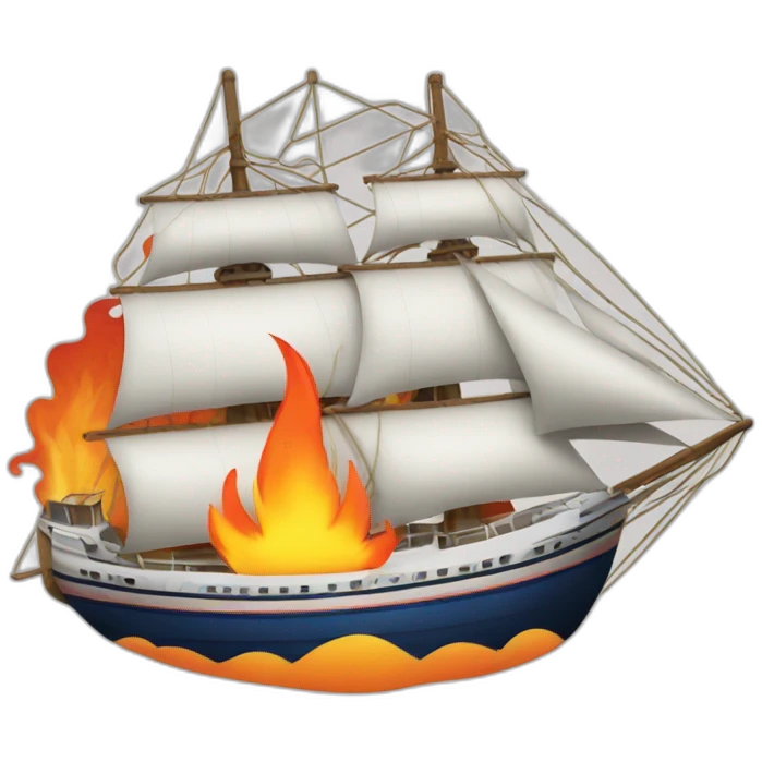 Clipper with flame emoji