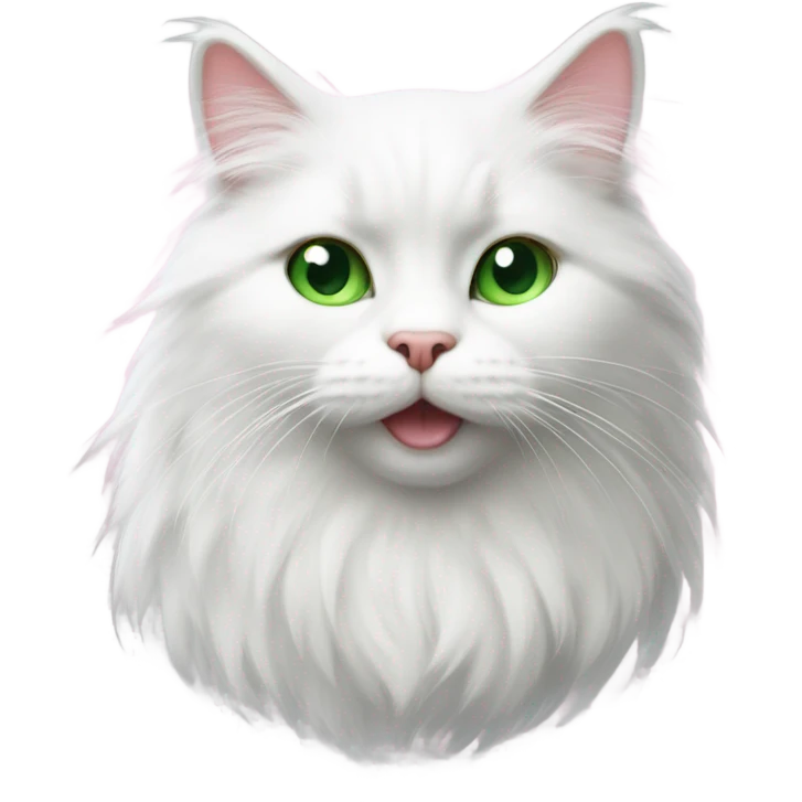 white fluffy cat emoji