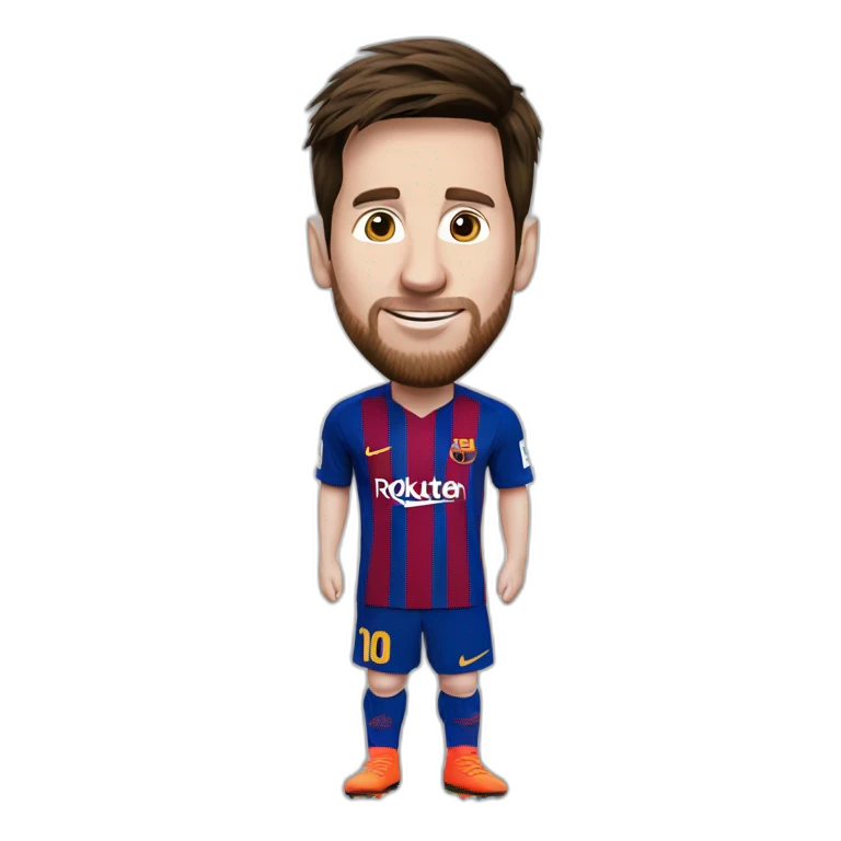 Messi levant les bras en l'air emoji