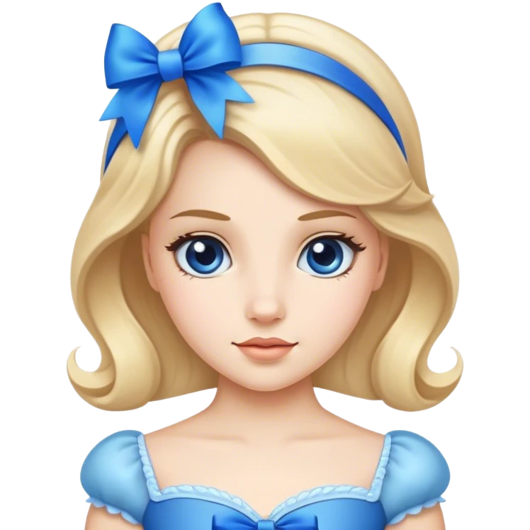 Princess with a blue bow emoji