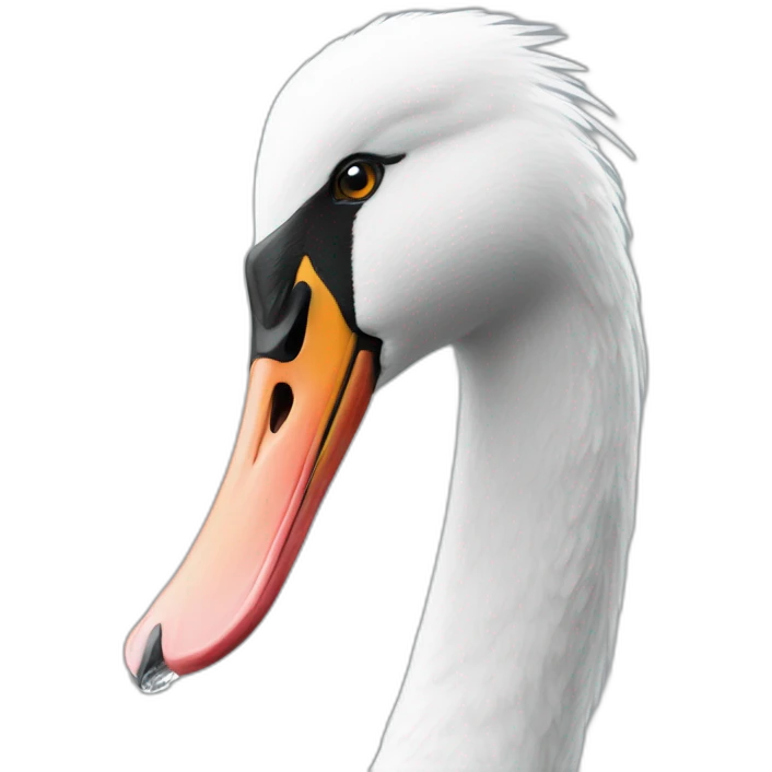 Cygne avec une montre emoji