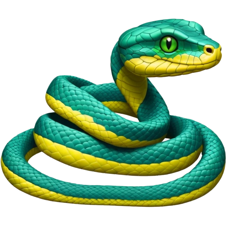 Blue cartoon pit viper emoji