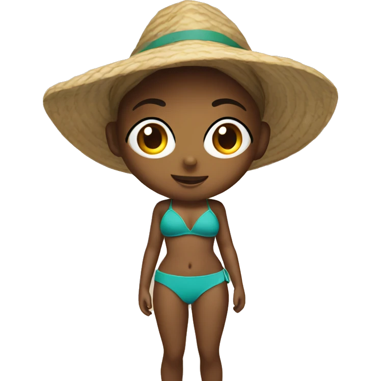 Bikini girl at beach emoji