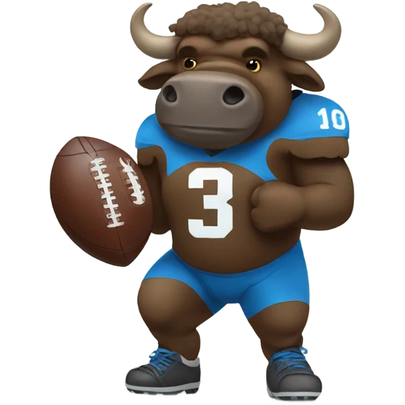 Buffalo with football  emoji