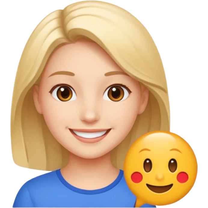 un emoji de una chica en una reunión con un icono que indique duplicar la velocidad emoji