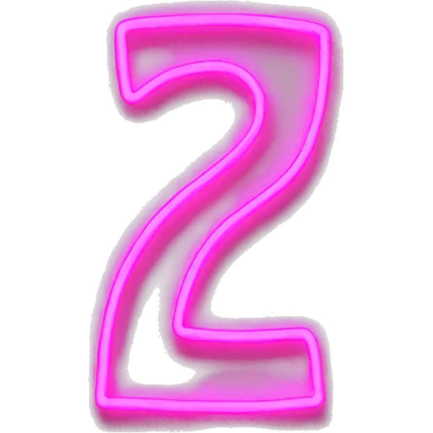 pink neon writing emoji