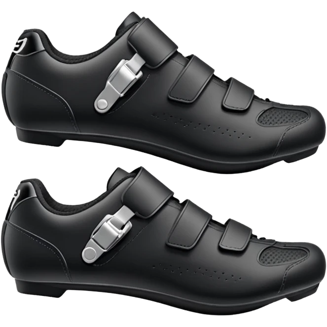 make an emoji of an indoor cycling shoes, both of them needs to be black emoji