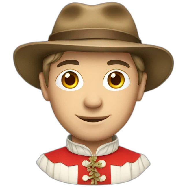 Swiss man in national costume emoji