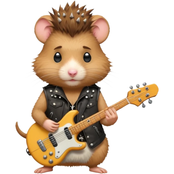 Punk guitarist hamster emoji