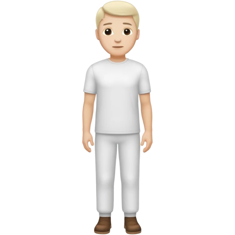 A white man whole body whole white  emoji