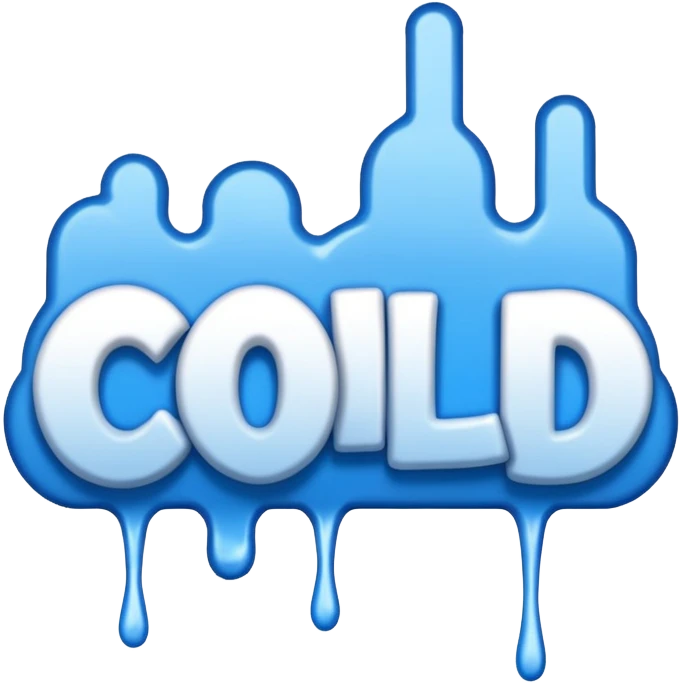 the word COLD in graffiti emoji