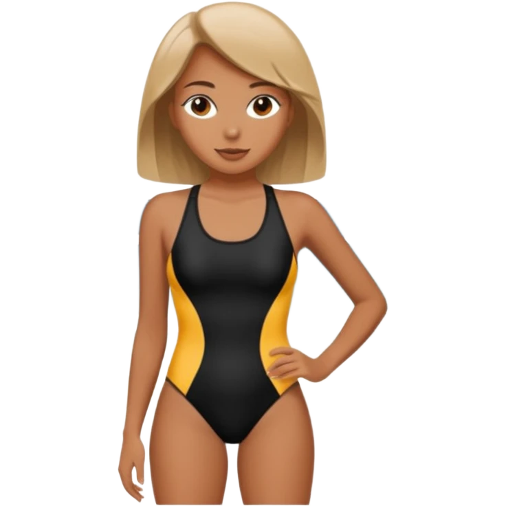 femme maillot de bain 2 pièce noir   emoji