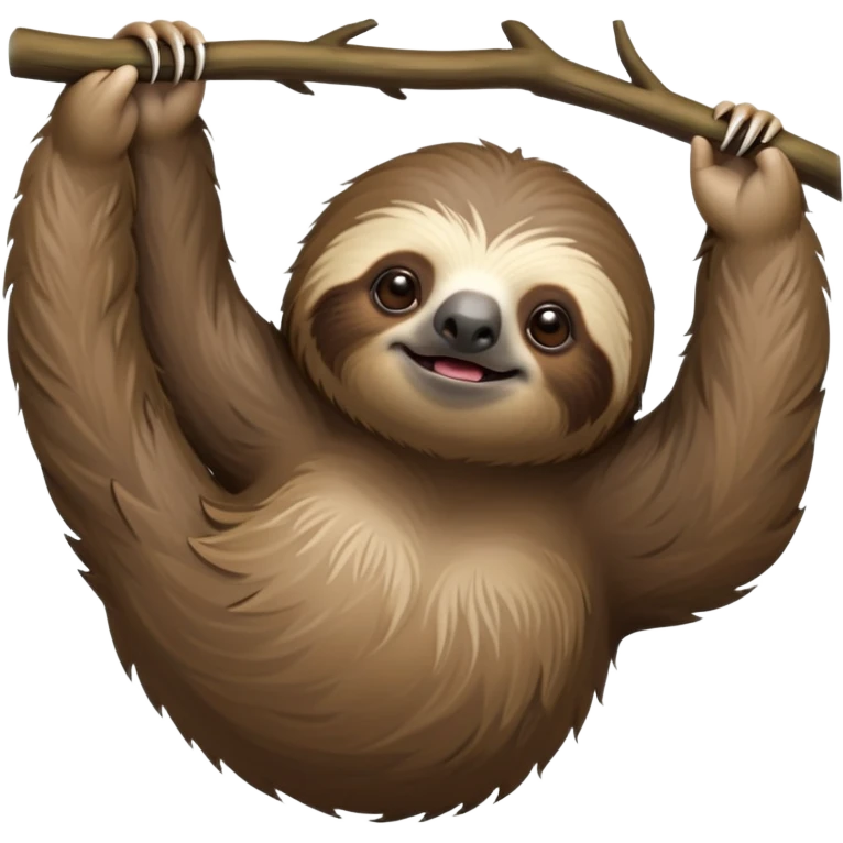 cinematic-sloth-realistic-full-body-hanging-emoji,-long-curved-claws-clinging,-thick-shaggy-brown-fur-slightly-ruffled,-head-tilted-dramatically,-slow-blinking-eyes-filled-with-serene-wisdom,-simplified-yet-realistic-focused-features,-highly-detailed,-glowing-with-an-almost-sarcastic-glow emoji