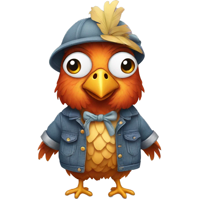 Chicken wearing clothes  emoji