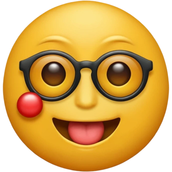 Criar emoji simples com óculos mostrando a língua e dando o dedo emoji