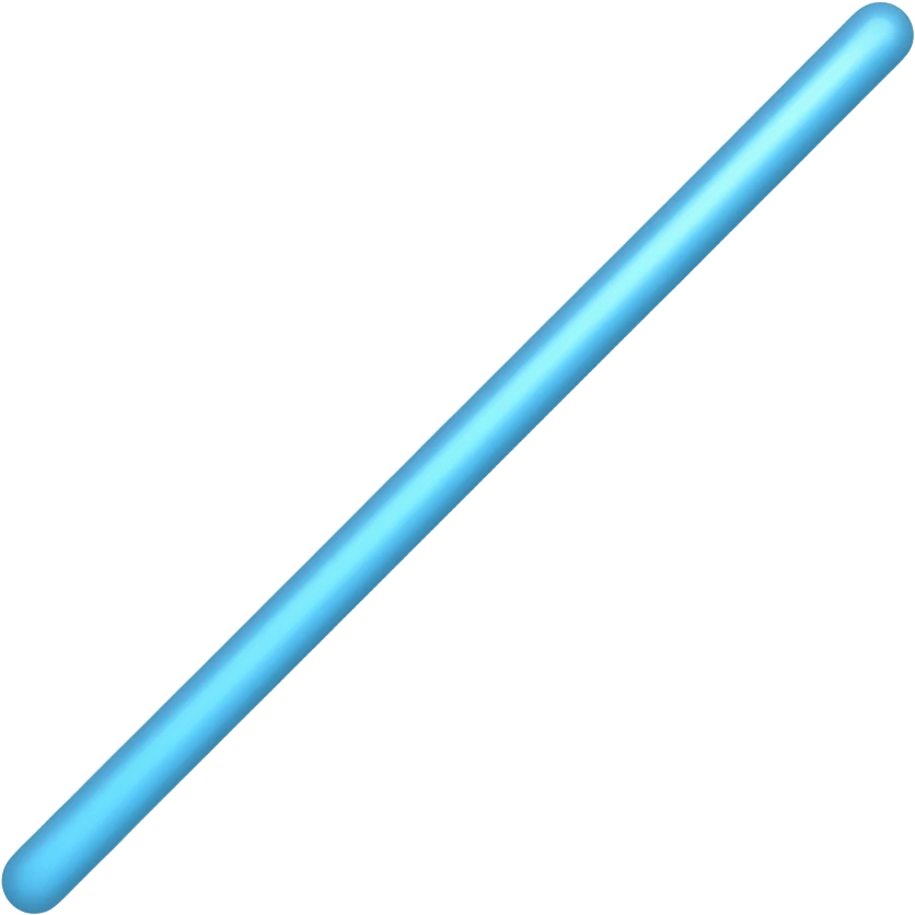 one light blue colored glowing line emoji