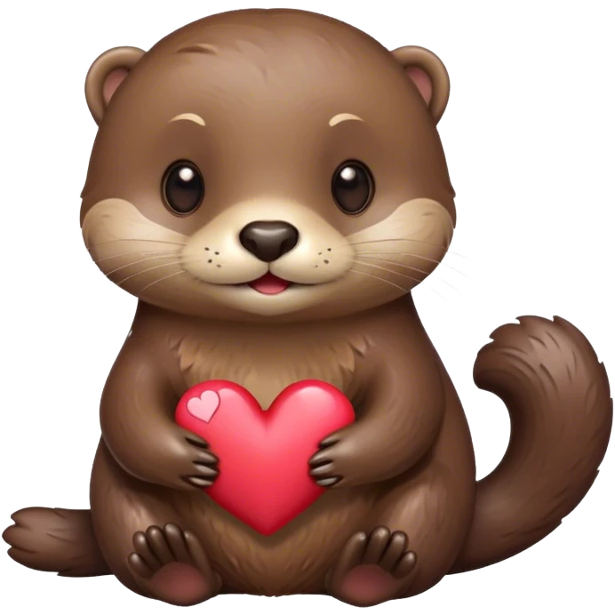 Otter with a heart emoji