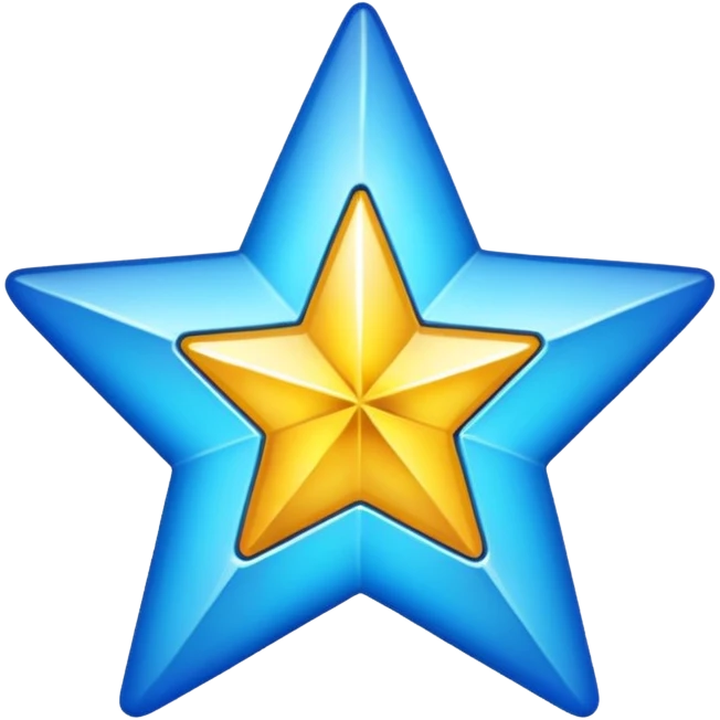 Mavi tik yıldız emoji