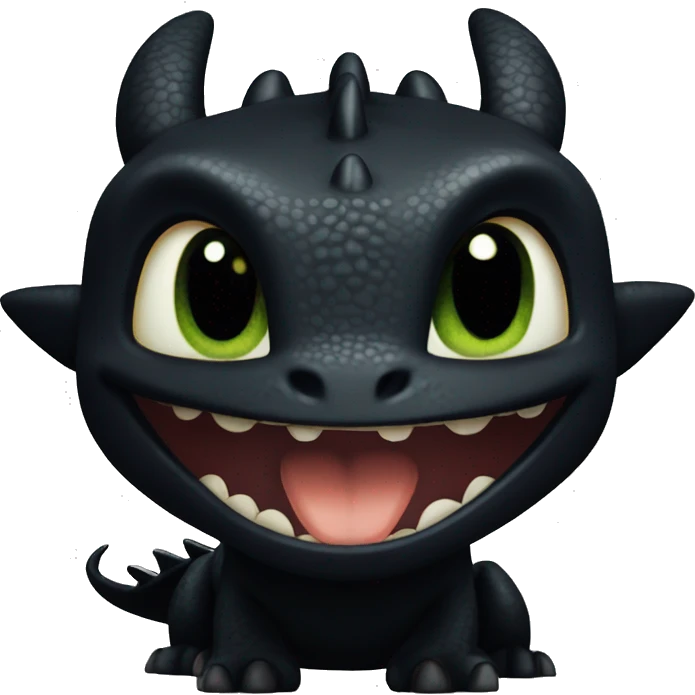 Toothless from how to train your dragon emoji