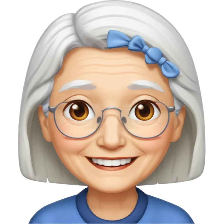 White hair grandma emoji