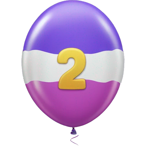 Number 29 shape balloon emoji