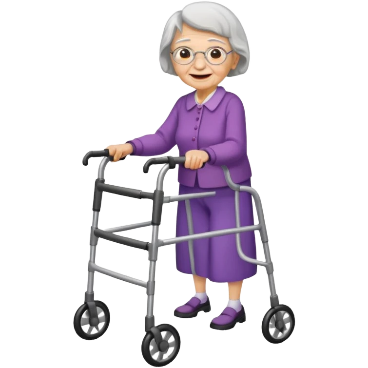grandma with a walker  emoji
