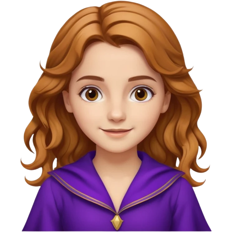 big biceps, muscled torso, very beautiful italian happy girl, looking like Emma Watson, with wavy bright hazelnut hair, dressed in a beautiful violet costume emoji