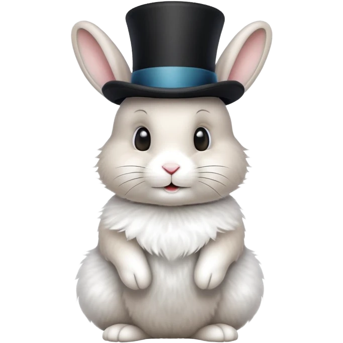 Rabbit with a top hat emoji