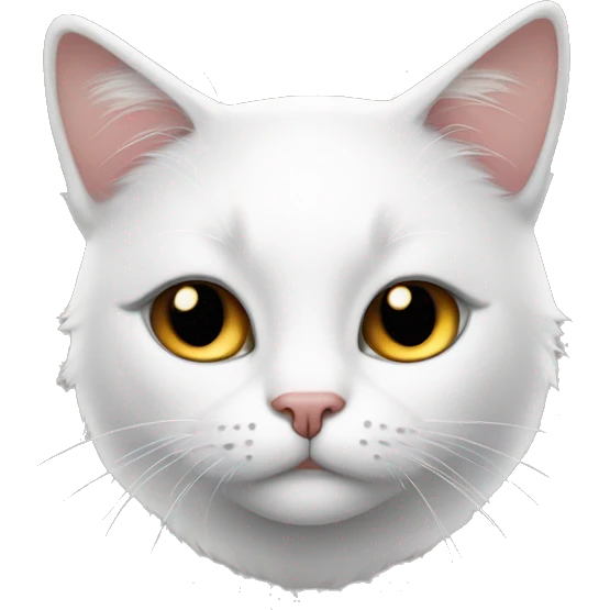 White and black cat with a beauty mark emoji