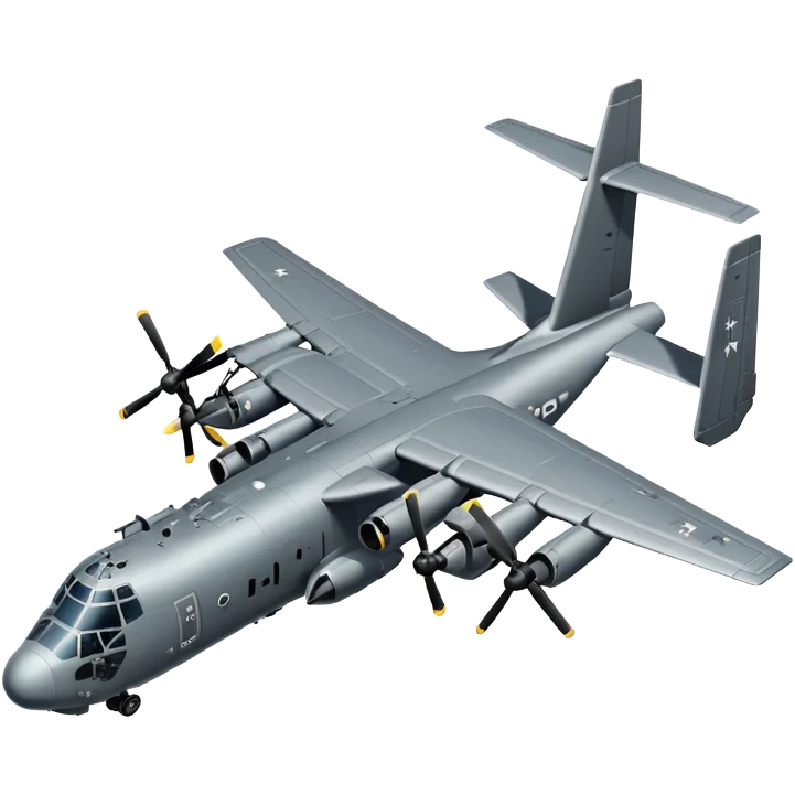 AC-130 gunship aircraft with side-mounted cannons emoji