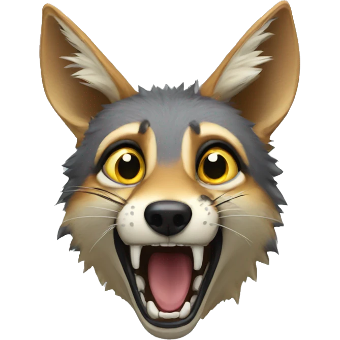 Jackal being shocked emoji