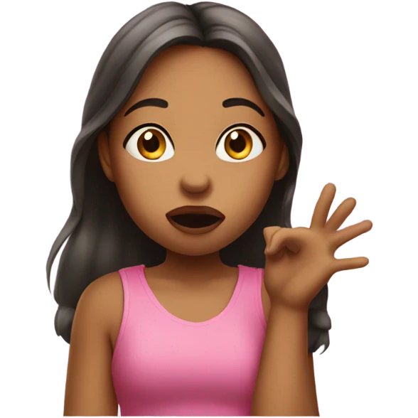girl blowing kisses emoji
