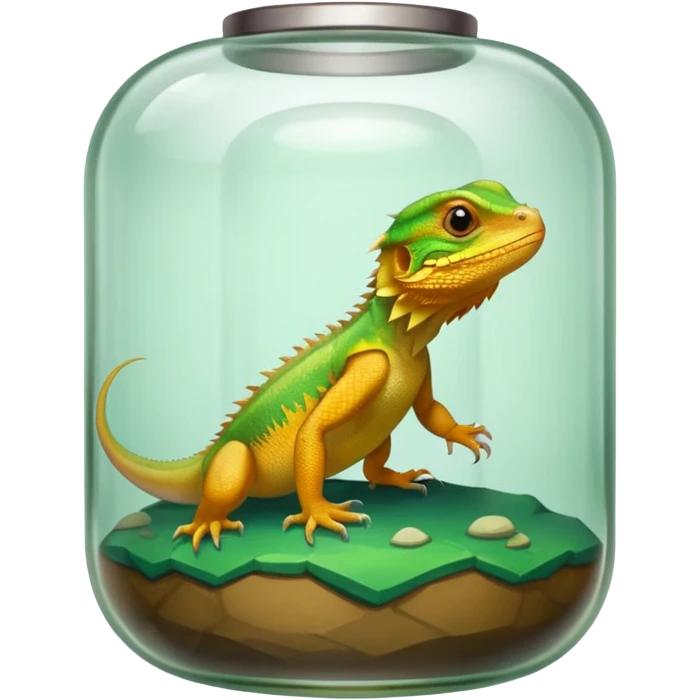 Bearded dragon in a cage emoji