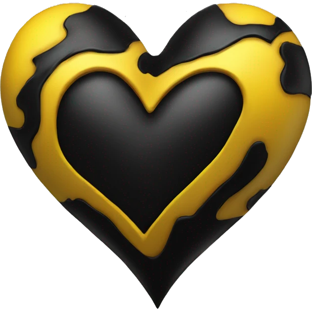 heart-deep-yellow-and-black-color emoji