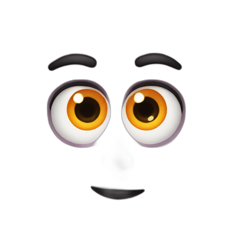 clementine avec des yeux emoji