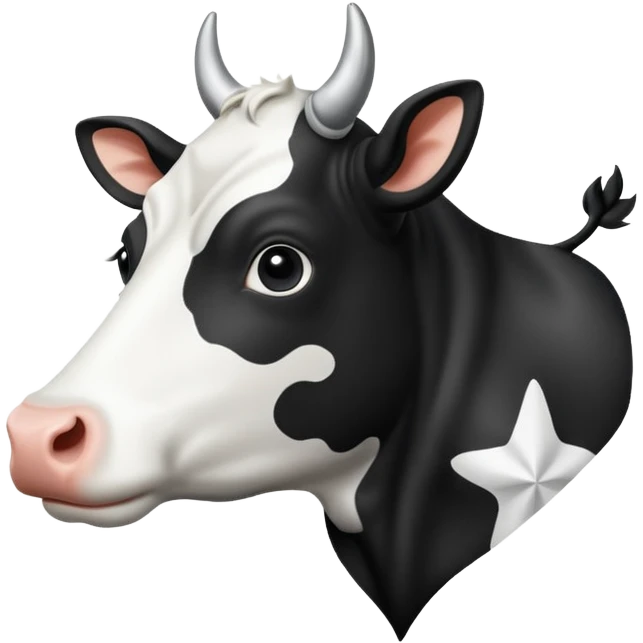a cow thats shaped like a star emoji